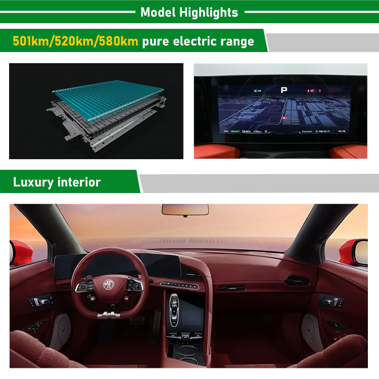 2023 2024 SAIC MG Cyberster 4WD Energy Vehicle Sports Super Auto 520km 580KM Pure EV Electric Car Cabriolet Cyberster