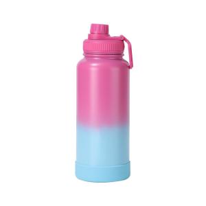 China 304 Stainless Steel Engraved Thermos With 12-Hour Insulation Blue Pink factory
