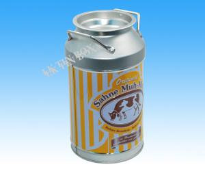 China D84 Milk Bottle Shaped Metal Tin Packaging Box Storage For Christmas Holiday factory