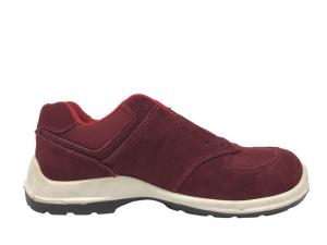China Fashion Women Safety Shoes Ruby Suede Leather Upper For Agricultural on sale