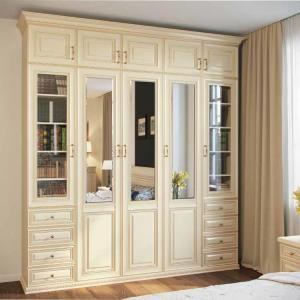 China Custom Made Handles Multilayer Modern Wardrobe Closets Hanging Storage factory
