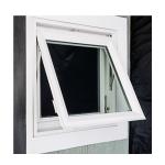 PVC Hurricane Impact Glass Windows White Double Glass Custom Awning Windows
