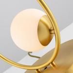 Round Height 40cm Dia 35cm Golden / Black Color Bedside Table Lamp