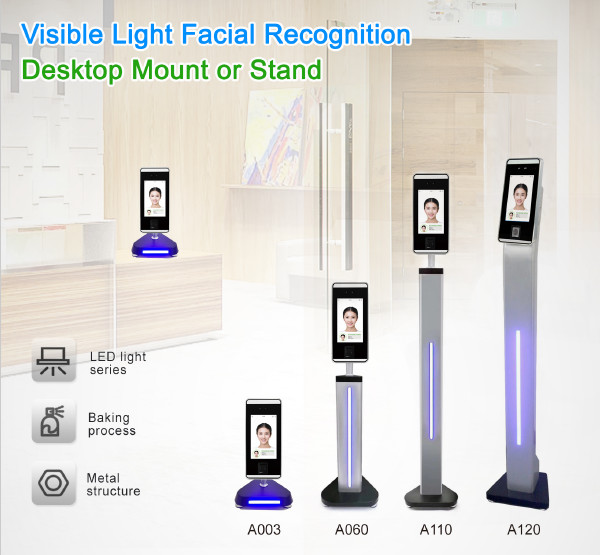 110cm Facial Recognition Temperature Measurement Stand With LED Strip