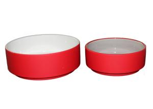 China Colourful Ceramic Treat Jar Logo Customized Ceramic Pet Bowls For Food / Water factory