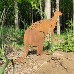 High Durable Weather-Resistant Steel Garden Metal Ornaments Opossum Shape