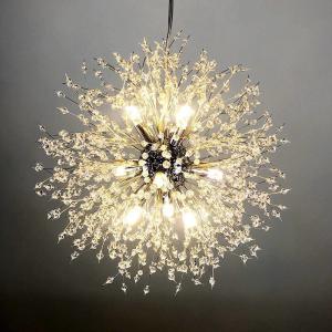 Modern Crystal Dandelion Chandelier Lighting Pendant Lamp Chiffon Chandelier(WH