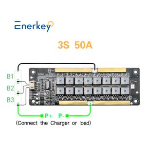 18650 bms with Balancer for lithium battery bms 3S 50a lithium battery pack case