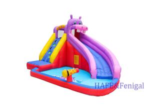 China Water Gun Design Inflatable Water Slide Jumping Castle House For Kids factory
