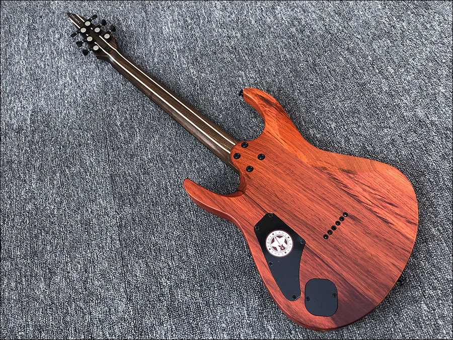 Custom Earts Electric Guitar with African Mahogany Body Black Hardware