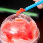 Plastic Spoon Straws Disposable Stocked PLA Biodegradable Spoon Straw For Ice