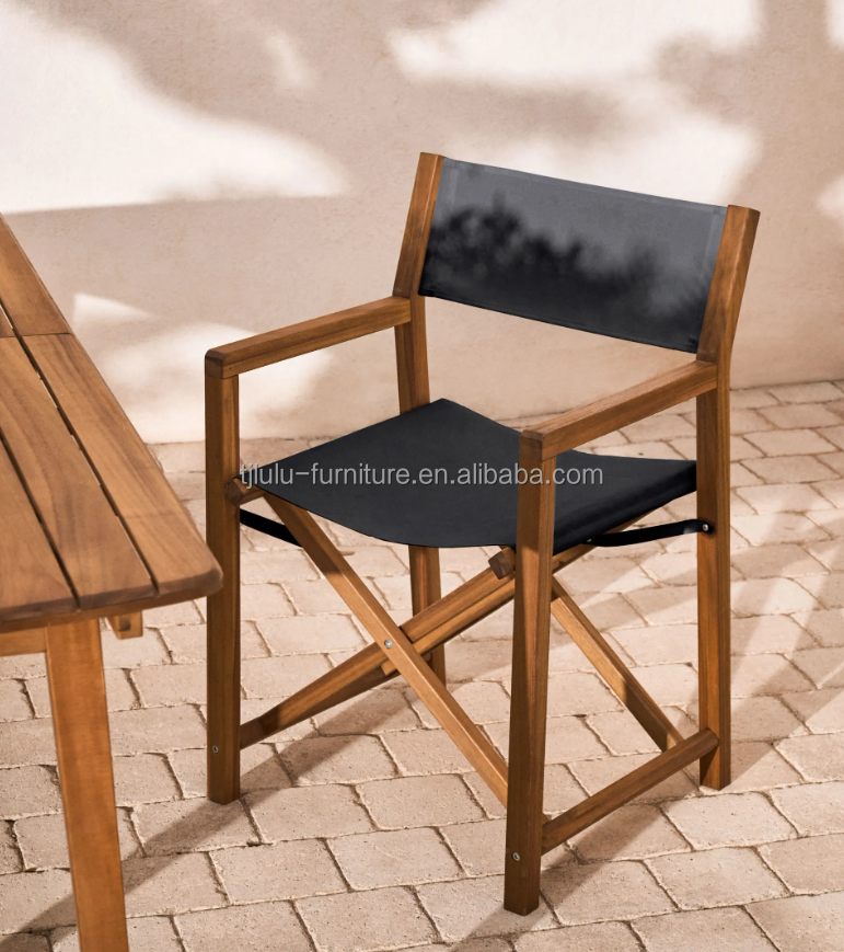 Mail Packing Nordic Modern Outdoor Chair with Solid Wood and Folding Design
