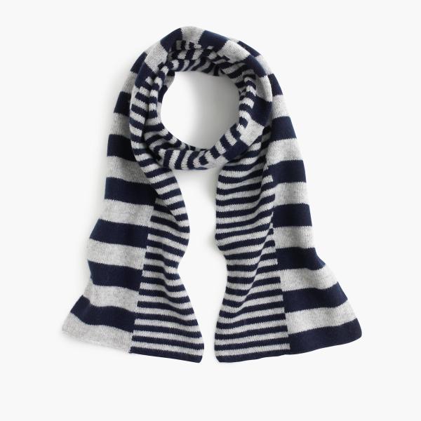 Girls Knitted Wool Scarf , Intarsia Custom Knit Scarves With Non Symmetric