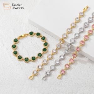 China Women 18k Gold Bracelet Jewelry , Zircon Natural Diamond Bracelet factory