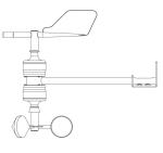 IP64 Protection level BGT DC 5V 0-5V T Type anemometers and vanes for Weather
