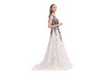 Embroidery Organza Fabric Elegant Evening Gowns With Multi Color Options