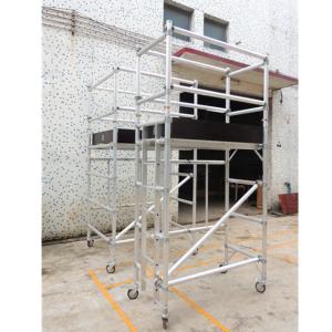 Mobile Aluminium Scaffold Tower Folding Scaffolding Tower With 4M Scaffolding