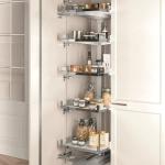 Custom Classic White Lacquered Aluminium Waterproof Residential Kitchen Cabinets