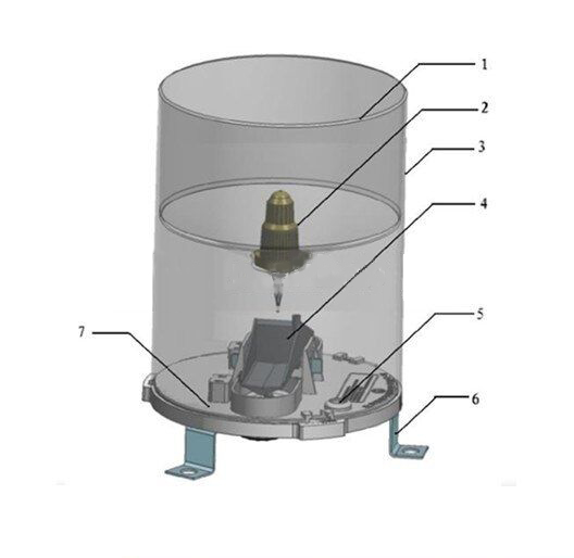 Plastic Tipping Bucket Rain Gauge for Agriculture 0.5mm Pulse or Measuring Range ≤4mm/min