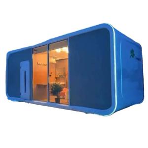 China Competitive Price Outdoor Modular 20ft Tiny Homes Apple House Office Pods Coffee Shop Luxury Apartments Apple Cabin Living House factory