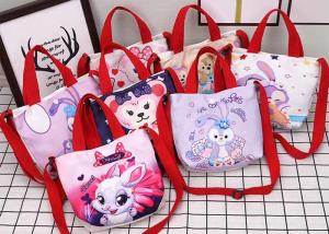 China Cartoon canvas bag girls shopping bag lunch box tote hand carry Thermal Transfer logo picture bag crossbody wholesale factory