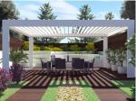 Electric Patio Folding Louver Roof Modern Aluminum Pergola