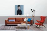 2019 New Modern Italian Leather High End Furniture L Shaped Sofa