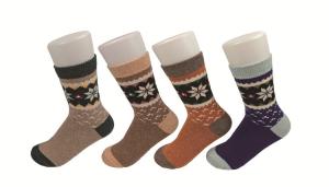China Odor Resistant Brown Knitted Thermal Wool Socks With Breathable Absorbent factory