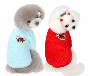 China Soft Warm Pet Product Cute Funnm Dog Plain Sweaters Luxury Small Dog Clothes factory