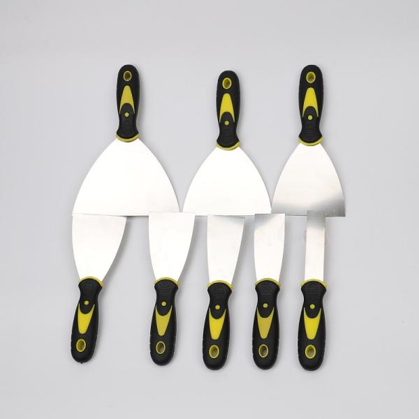 Two-color Handle Putty Knife 1 Inch 2 Inch 3 Inch 4 Inch 5inch 6inch Rubber Handle Putty Knife Stainless Steel Cleaning Blade