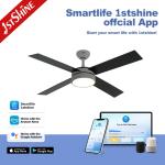 6 Speed Remote LED Ceiling Fan For Living Room Pure Copper DC Motor OEM/ODM