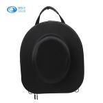 Black 5mm EVA 75degrees Baseball Hat Travel Bag With Double Zipper