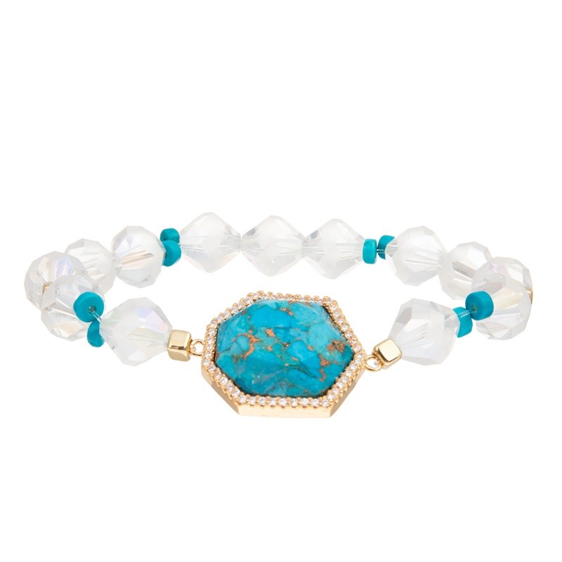 Gold Star Friendship Elastic Handmade Beads Adjustable Bracelet For Gift