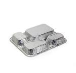 Convenient divided lunch box of aluminum foil tray take-out aluminium food