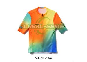 China Spring Summer Short Sleeve Bike Jersey With Safety Trim Strip Italian Ink factory