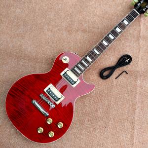 China LP slash electric guitar, Flame Maple Top rosewood fingerboard electric guitar, free shipping factory