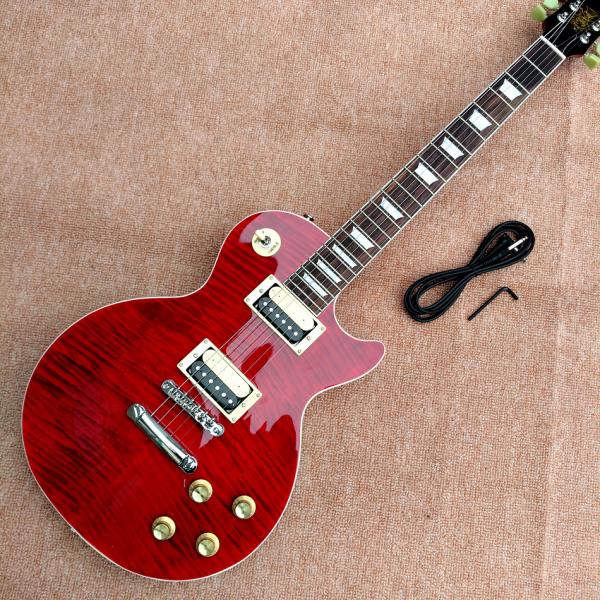 LP slash electric guitar, Flame Maple Top rosewood fingerboard electric guitar,
