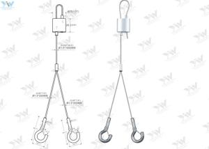 China Y Cable Adjustable Light Hanging Kit Ø1.5 Mm Wire Thickness For LED Panels factory