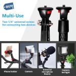 Flexible Tripod, Travel Monopod Waterproof Foot with Binocular Stand Holder &