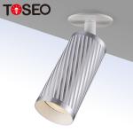 Black Aluminium GU10 Downlights Cylinder Surface Mounted Spotlight Adjustable