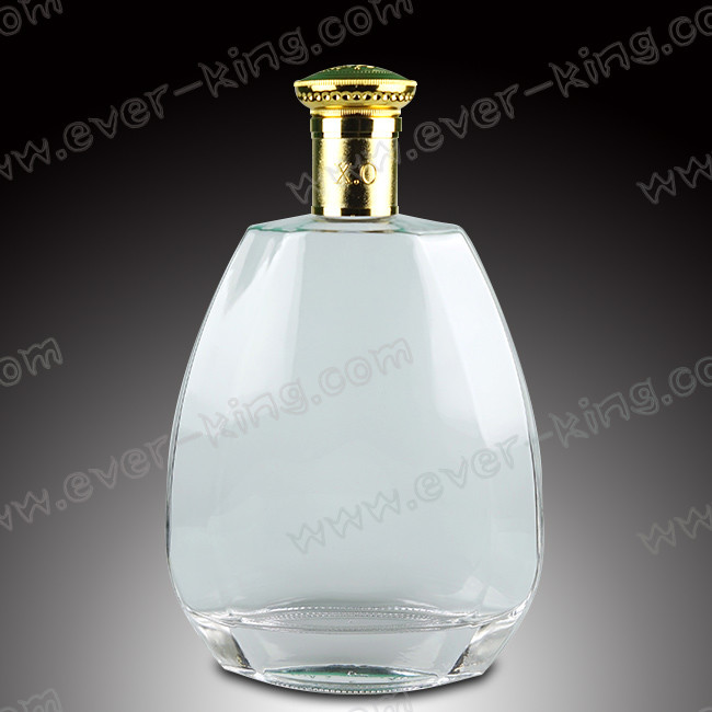 750 ML Crystal White Flint Alcohol Drinking Bottle