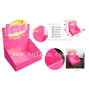 China Pink and Outstanding Cardboard Table Top Display Unit for Fashion Accessories factory