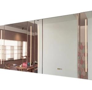 China Wholesale Manufacturers Intelligent Bathroom Mirror Doors Simple Anti Fog LED Length Optional Aluminum Alloy Mirror factory