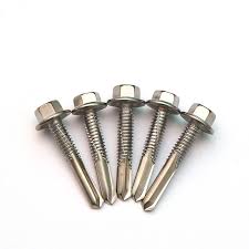 INCH Measurement System Hex Head Self Drilling Screws With Rubber Washers for Roofing