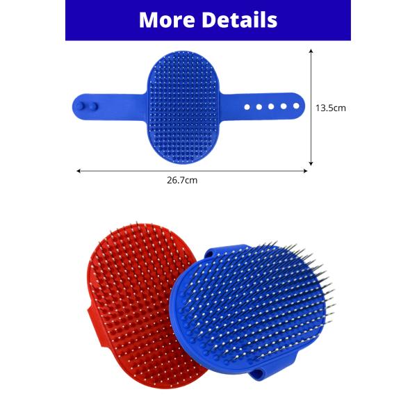 Pet Bath Brush with Massage Beads