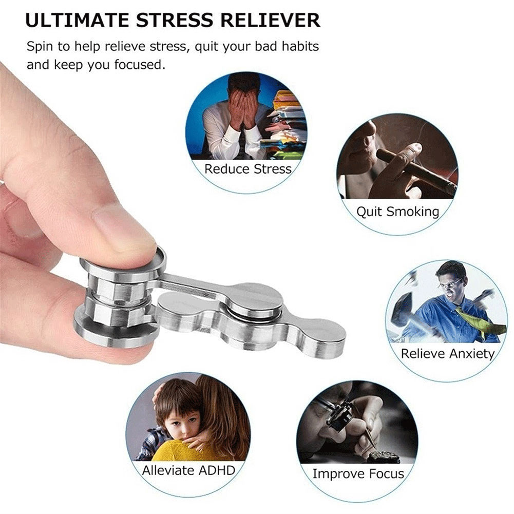 Toys Fingertips Hand Spinner Stainless Steel Material for Stress and Anxiety Relief
