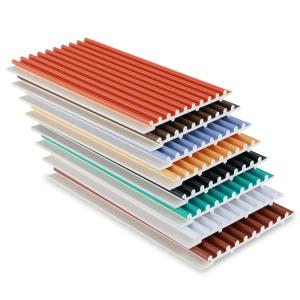 China Factory Customized Fireproof PVC Co-Extruded Small Round Board Wall Panels factory