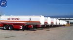 42 000L Aluminum Oil Tanker Trailer with 4 Inch Manhole Cover and Dual Line