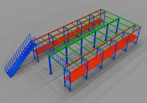 China Nanjing Manufacturer warehouse storage Steel mezzanine racking floor system factory