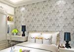 Greywhite Removable Modern 3D Wallpaper for Living Room 1500g Mould Proof
